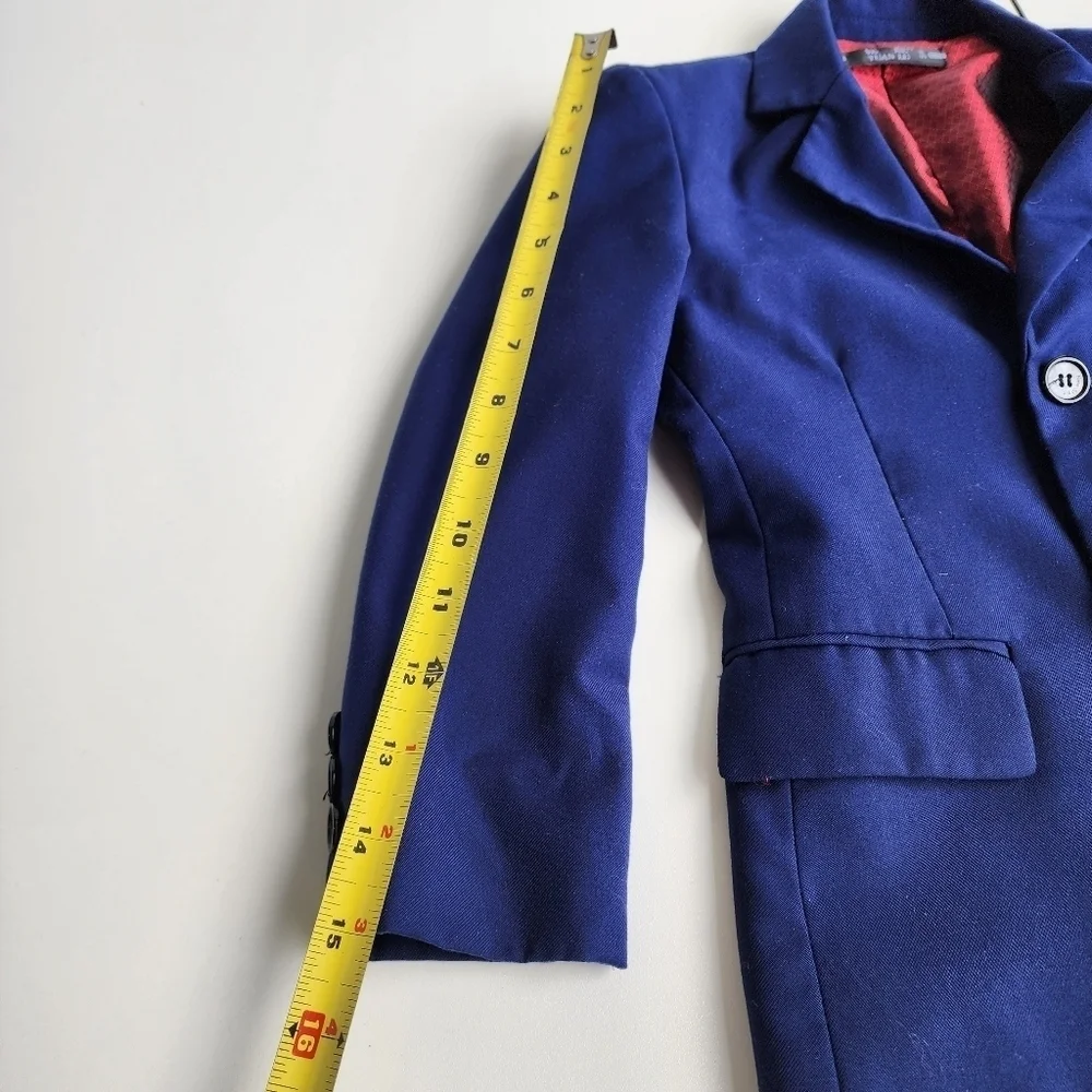 Yuan Lu Boys Blue Formal Suit Navy Blue Quality Made Pockets Sz 5